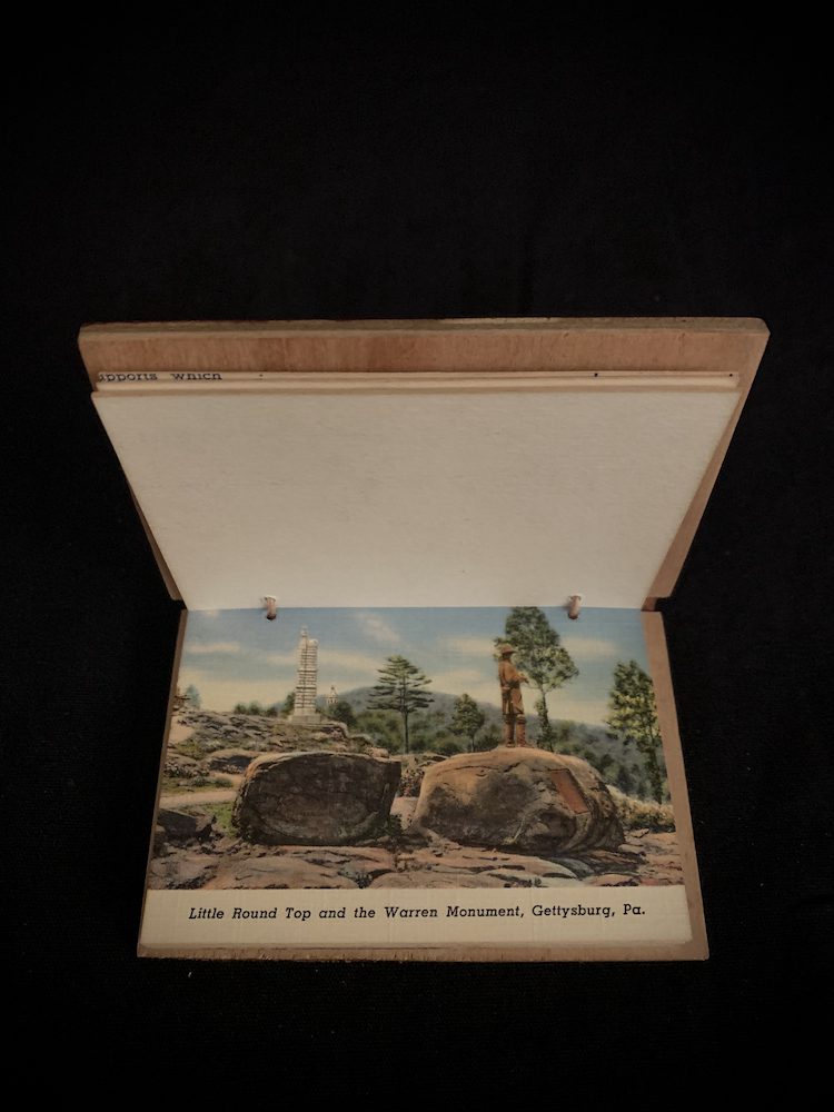 Color illustrations in wooden binding - miniature 1863 Gettysburg