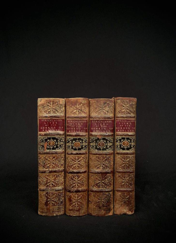 Strickland's Queens of England - tree calf binding